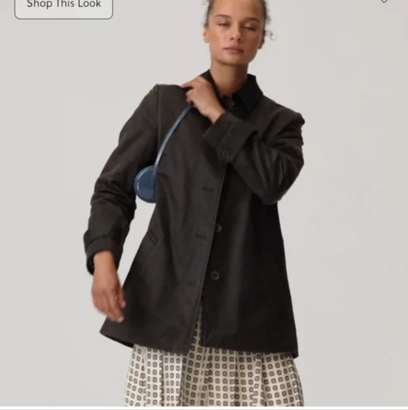 J Crew Coated Barn Jacket™ CN058 NWT $278 Washed Black Grey Combo - Picture 2 of 8